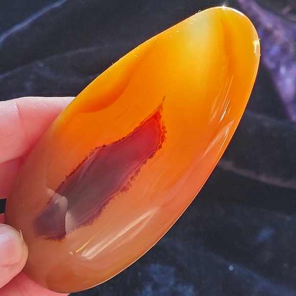 Other - Very Rare Large Carnelian Palmstone